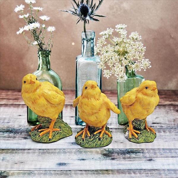 Hatching Chicks, Set Of 6 Baby Chicken Statues